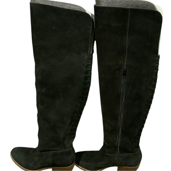 Boho Lucky Brand Black Suede Thigh High Boots - Women's Size 8.5 - Picture 1 of 3